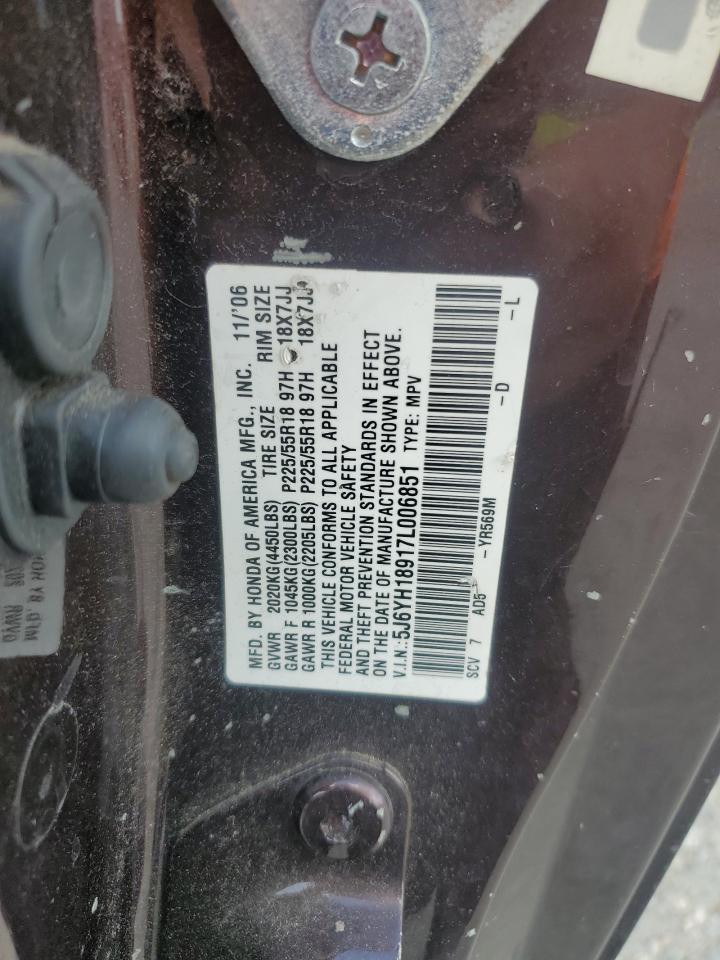 2007 Honda Element Sc VIN: 5J6YH18917L006851 Lot: 71213425