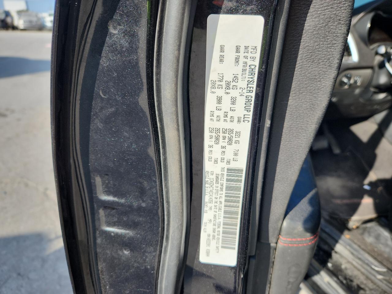 2014 Dodge Durango R/T VIN: 1C4SDHCT4EC414356 Lot: 81507045