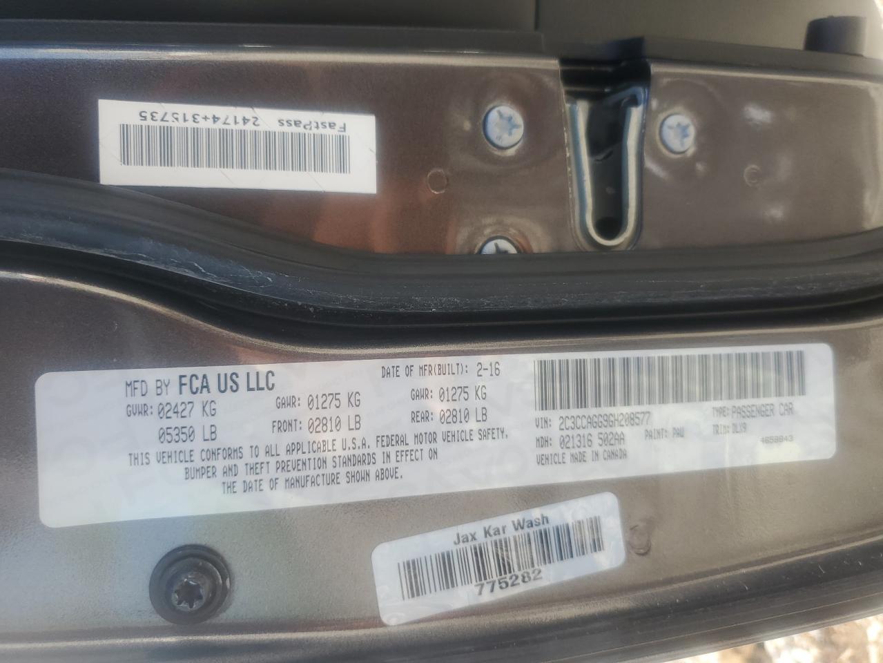 2016 Chrysler 300 S VIN: 2C3CCAGG9GH208577 Lot: 81783835