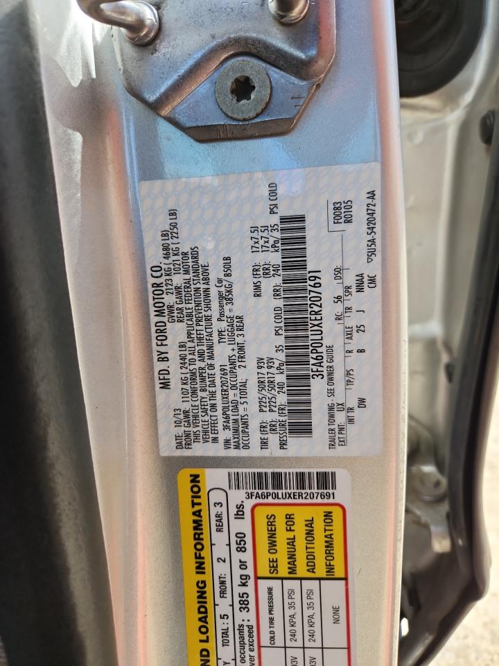 2014 Ford Fusion Se Hybrid VIN: 3FA6P0LUXER207691 Lot: 83975655