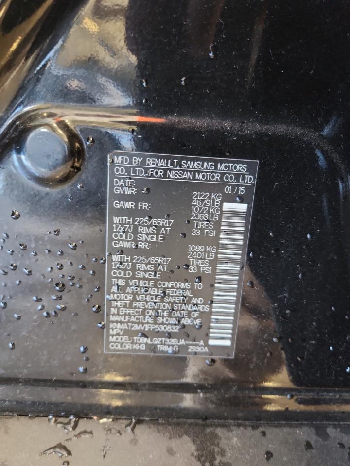 2015 Nissan Rogue S VIN: KNMAT2MV1FP530832 Lot: 84613075