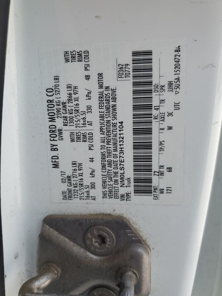 2017 Ford Transit Connect Xl VIN: NM0LS7E73H1321104 Lot: 80614505