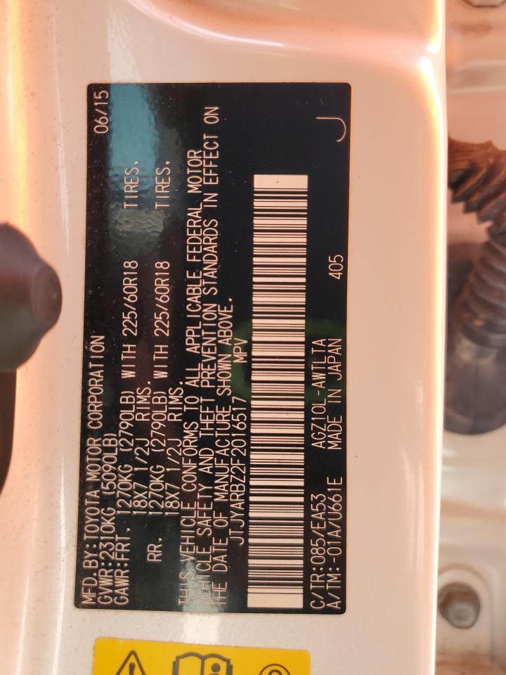 2015 Lexus Nx 200T VIN: JTJYARBZ2F2016517 Lot: 81505355