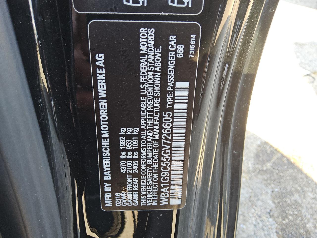 2016 BMW 228 Xi Sulev VIN: WBA1G9C55GV726605 Lot: 80555865
