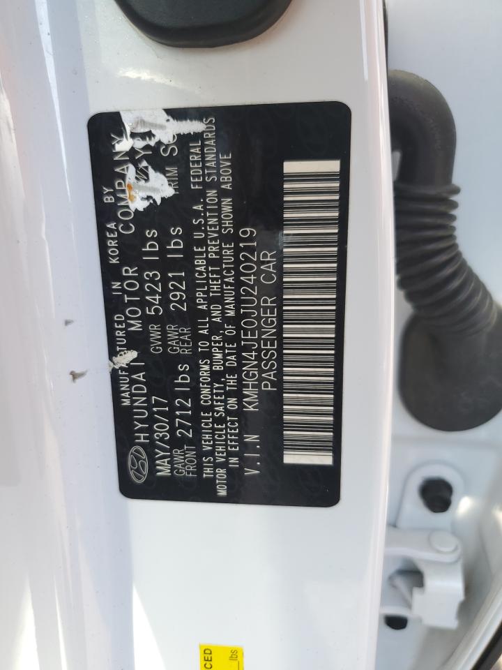 2018 Genesis G80 Base VIN: KMHGN4JE0JU240219 Lot: 70694125