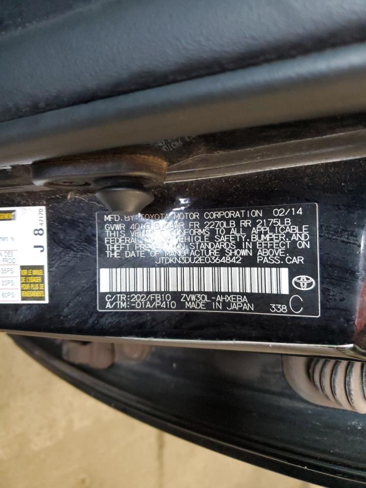 2014 Toyota Prius VIN: JTDKN3DU2E0364842 Lot: 80182795