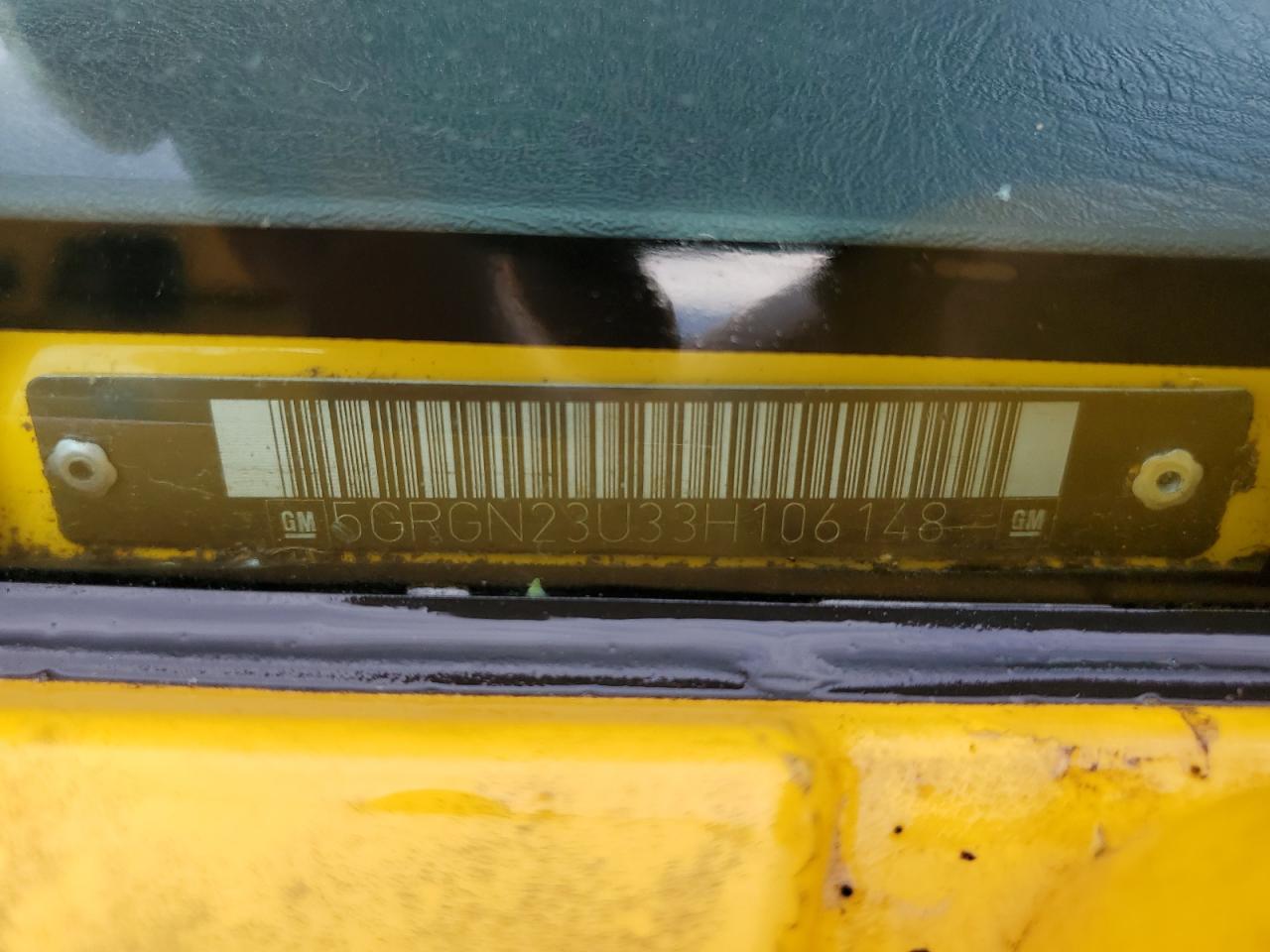 2003 Hummer H2 VIN: 5GRGN23U33H106148 Lot: 71249725