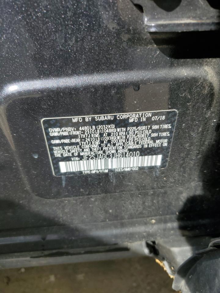 2018 Subaru Forester 2.5I Premium VIN: JF2SJAGC3JH614010 Lot: 84723065