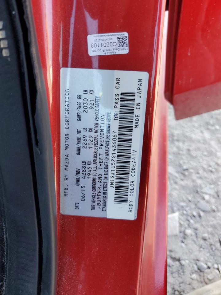2016 Mazda 6 Sport VIN: JM1GJ1U52G1436067 Lot: 81165595