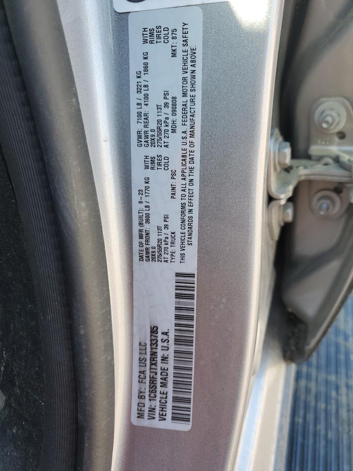 2024 Ram 1500 Laramie VIN: 1C6SRFJTXRN133785 Lot: 71072405