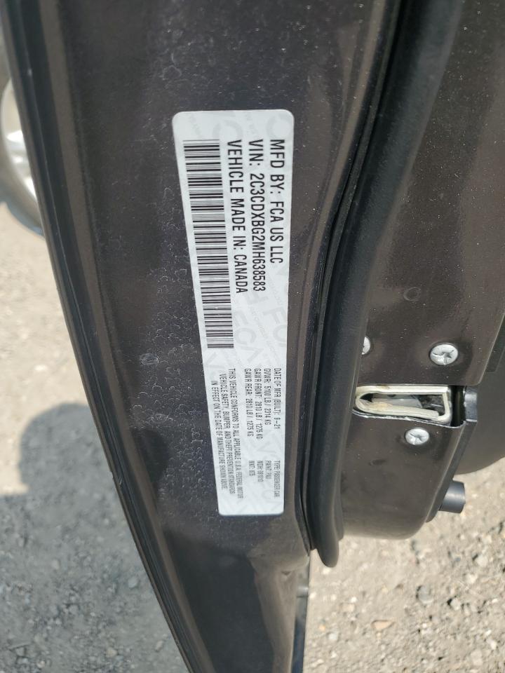 2021 Dodge Charger Sxt VIN: 2C3CDXBG2MH638583 Lot: 81291425