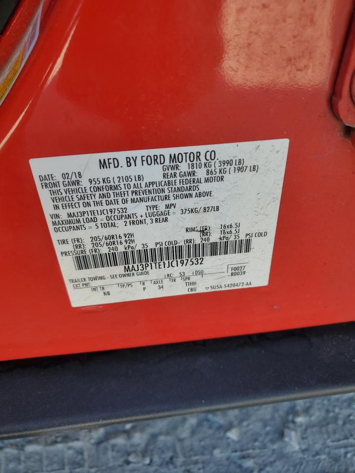 2018 Ford Ecosport Se VIN: MAJ3P1TE1JC197532 Lot: 72093755