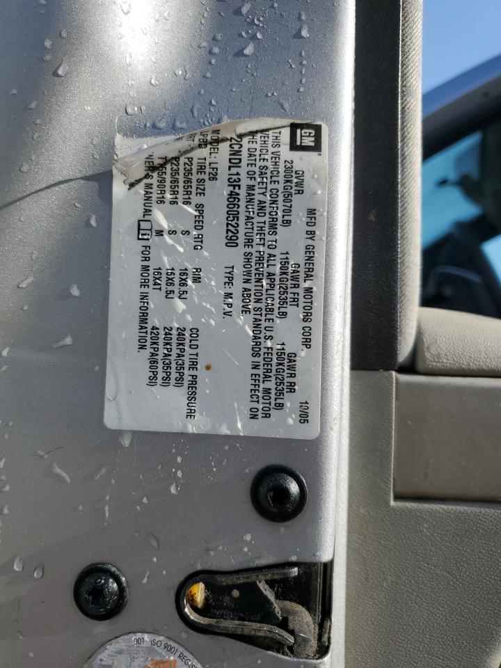 2006 Chevrolet Equinox Ls VIN: 2CNDL13F466052290 Lot: 80557255