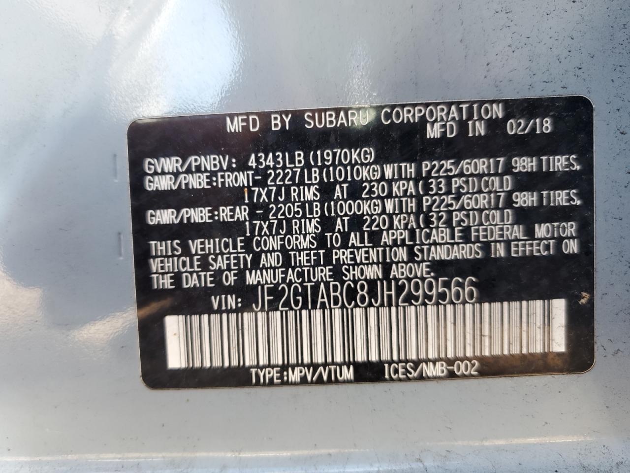 SUBARU CROSSTREK 2018 JF2GTABC8JH299566 Photo 13