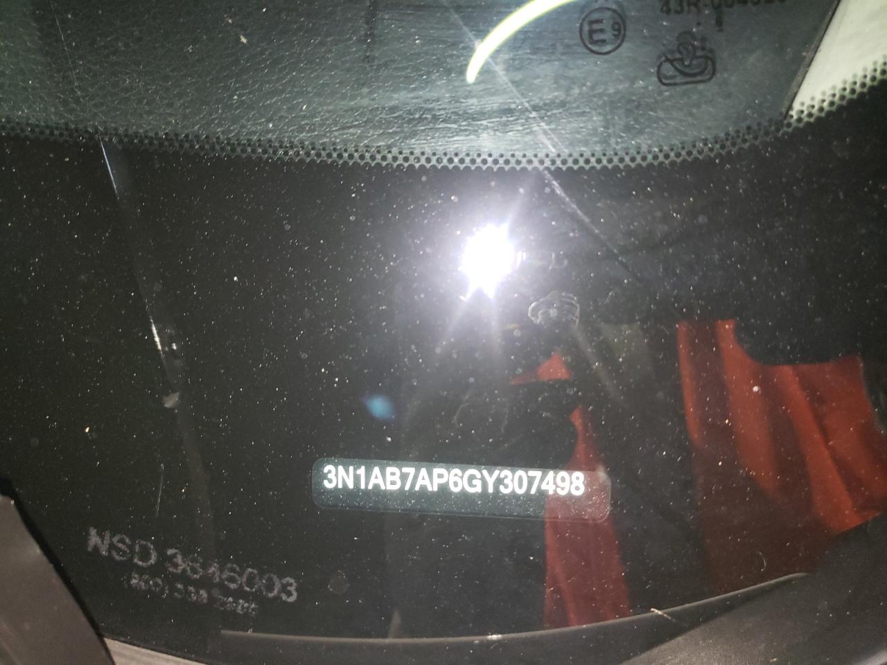 2016 Nissan Sentra S VIN: 3N1AB7AP6GY307498 Lot: 84524425