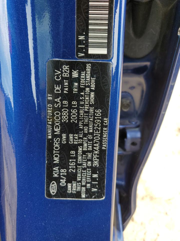 2018 Kia Forte Lx VIN: 3KPFK4A70JE259166 Lot: 81803775