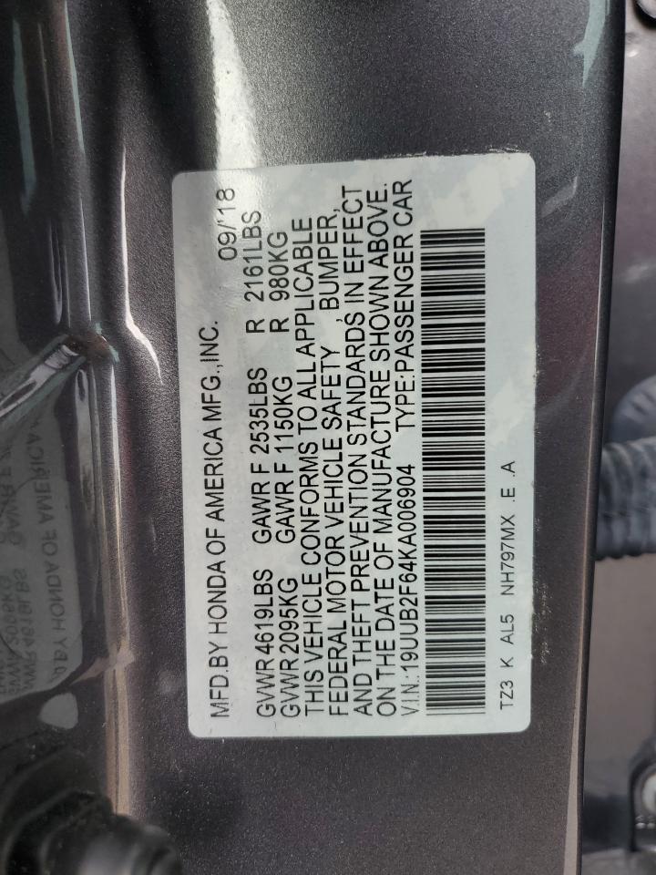 2019 Acura Tlx Technology VIN: 19UUB2F64KA006904 Lot: 84026355