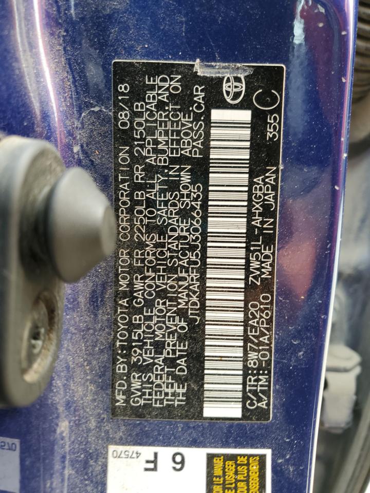 2018 Toyota Prius VIN: JTDKARFU5J3066435 Lot: 71515175