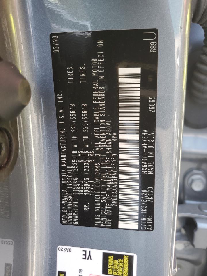 2023 Toyota Corolla Cross Xle VIN: 7MUDAAAG3PV051019 Lot: 81103185