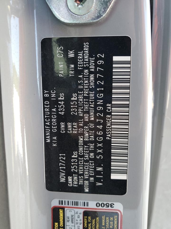 2022 Kia K5 Gt Line VIN: 5XXG64J29NG127792 Lot: 71184565