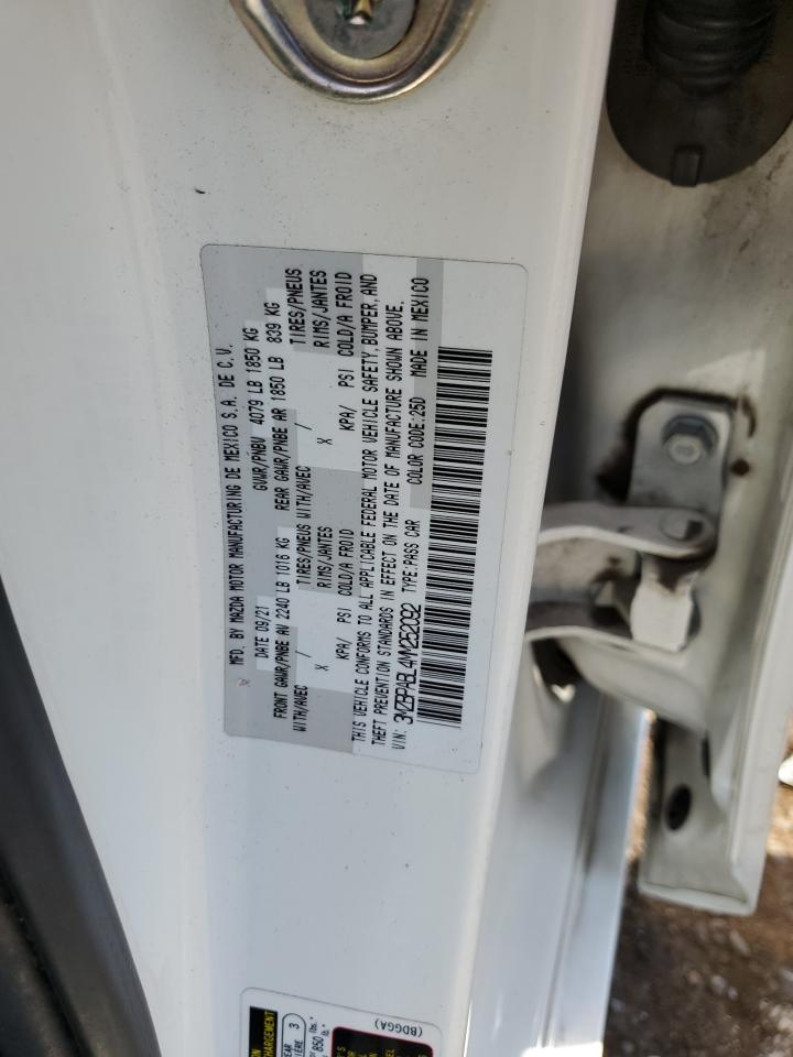 2021 Mazda 3 Select VIN: 3MZBPABL4MM252092 Lot: 81663925