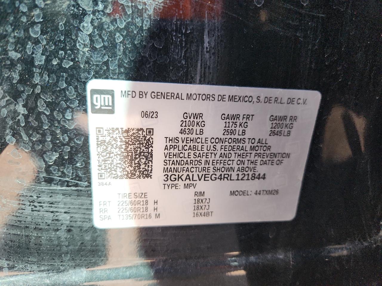 2024 GMC Terrain Slt VIN: 3GKALVEG4RL121844 Lot: 83834755