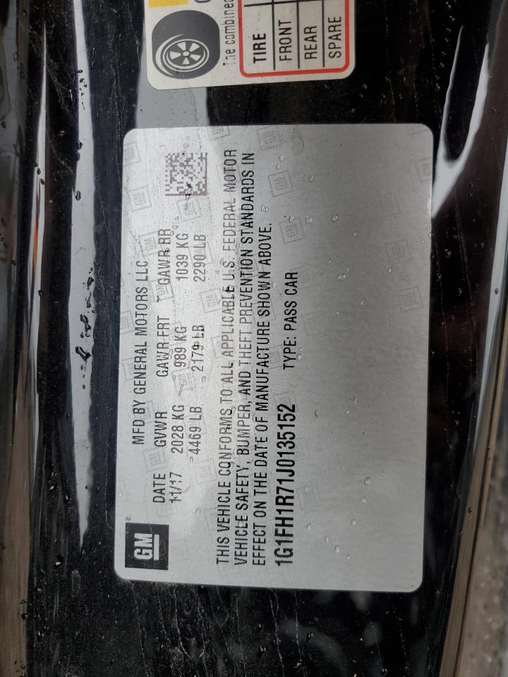 2018 Chevrolet Camaro Ss VIN: 1G1FH1R71J0135152 Lot: 81667245