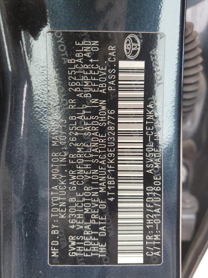 2014 Toyota Camry L VIN: 4T1BF1FK9EU328776 Lot: 83937395