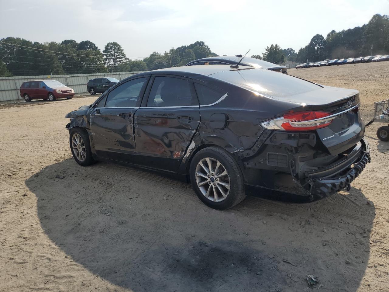 2017 Ford Fusion Se black  gas 3FA6P0H71HR168397 photo #3