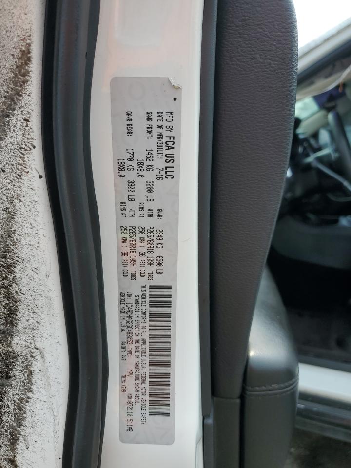 2016 Dodge Durango Sxt VIN: 1C4RDHAG2GC483053 Lot: 71872195