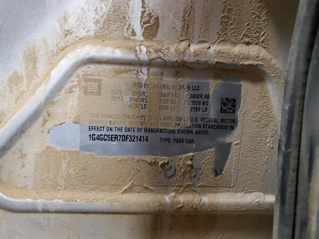 2013 Buick Lacrosse VIN: 1G4GC5ER7DF321414 Lot: 81461695