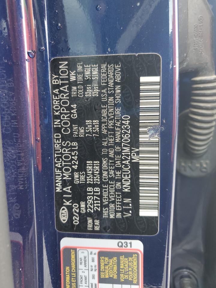 2021 Kia Seltos S VIN: KNDEUCA21M7062340 Lot: 84739575