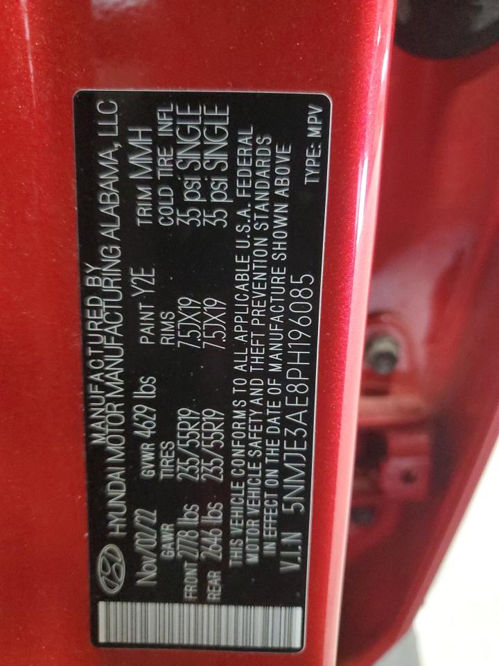 2023 Hyundai Tucson Limited VIN: 5NMJE3AE8PH196085 Lot: 81489965