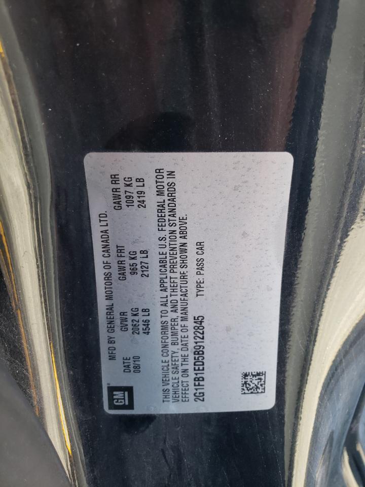 2011 Chevrolet Camaro Lt VIN: 2G1FB1ED5B9122845 Lot: 81824025