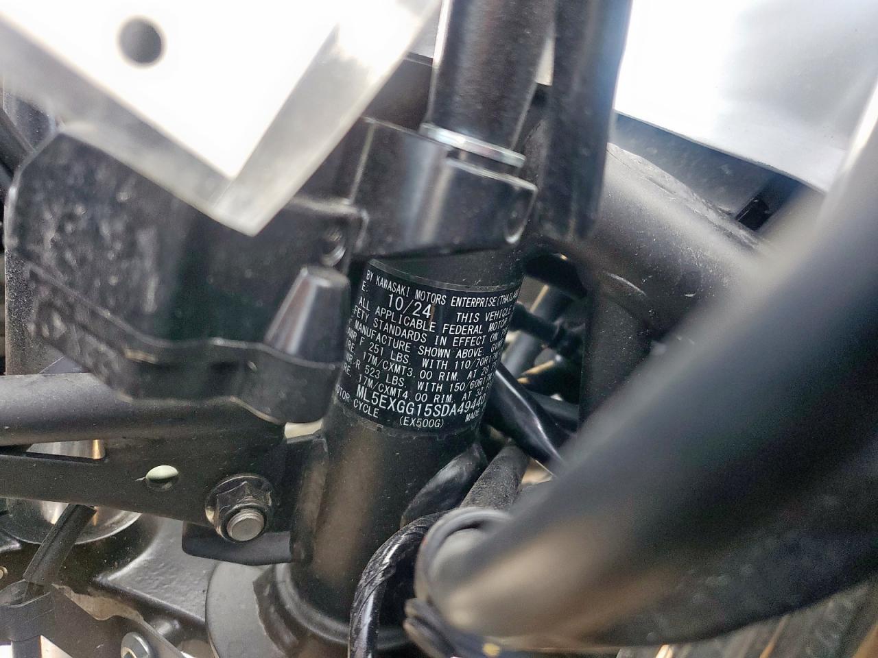 2025 Kawasaki Ex500 VIN: ML5EXGG15SDA49440 Lot: 80748845