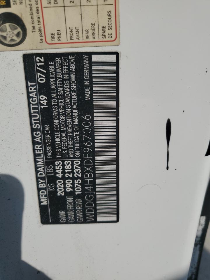 2013 Mercedes-Benz C 250 VIN: WDDGJ4HBXDF967006 Lot: 72024775