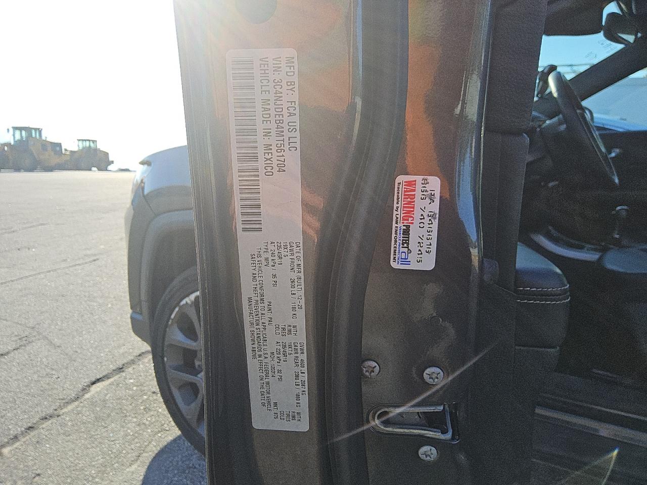 2021 Jeep Compass 80Th Edition VIN: 3C4NJDEB4MT561704 Lot: 71436745