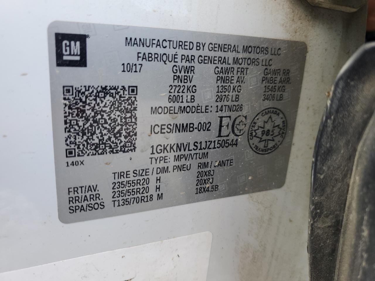 2018 GMC Acadia All Terrain VIN: 1GKKNVLS1JZ150544 Lot: 71977595