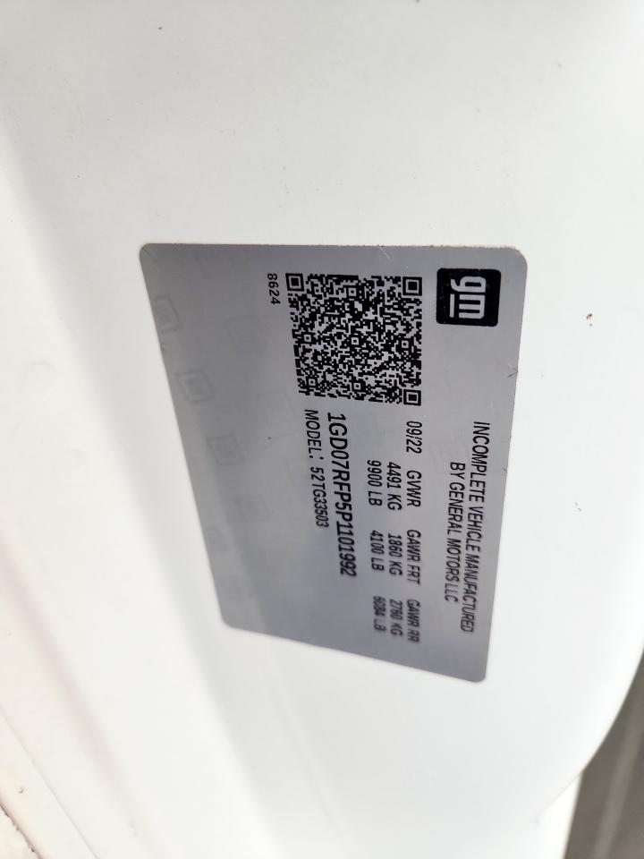 2023 GMC Savana Cutaway G3500 VIN: 1GD07RFP5P1101992 Lot: 70324875