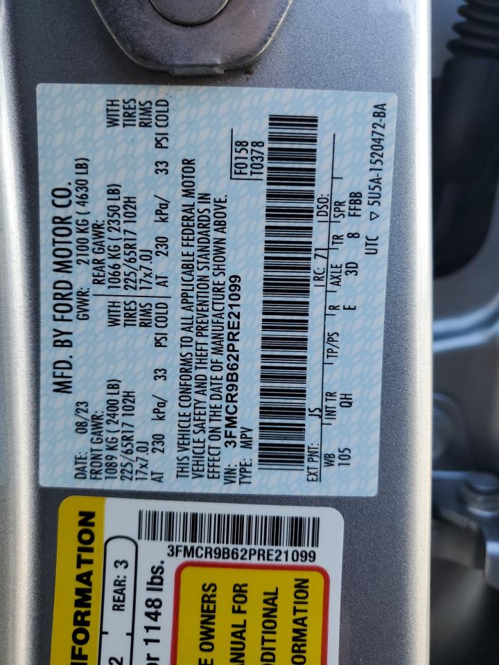 2023 Ford Bronco Sport Big Bend VIN: 3FMCR9B62PRE21099 Lot: 81253875