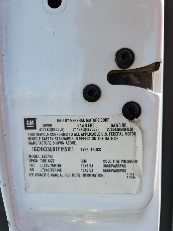 2001 Chevrolet Silverado K2500 Heavy Duty VIN: 1GCHK23U91F165101 Lot: 80458145