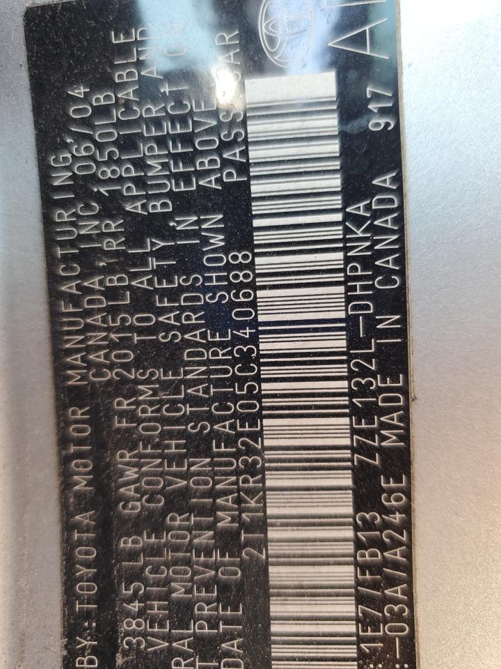 2005 Toyota Corolla Matrix Xr VIN: 2T1KR32E05C340688 Lot: 68977525