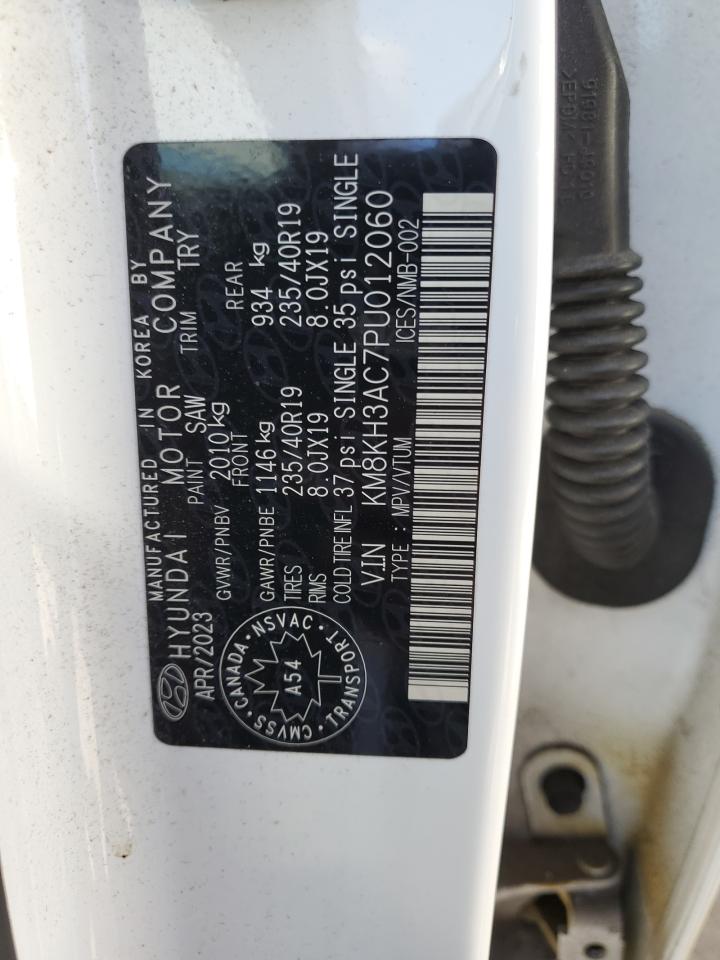 2023 Hyundai Kona N Base VIN: KM8KH3AC7PU012060 Lot: 71104145