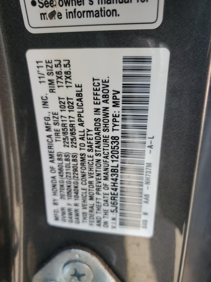 2011 Honda Cr-V Se VIN: 5J6RE4H43BL120538 Lot: 80533275