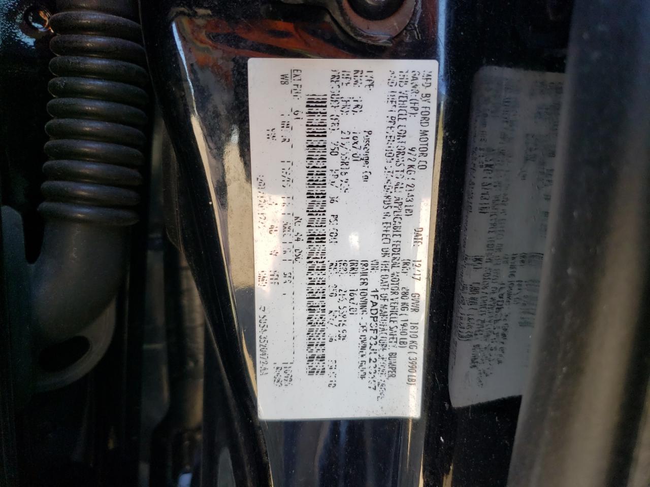 2018 Ford Focus Se VIN: 1FADP3F23JL228197 Lot: 81262995