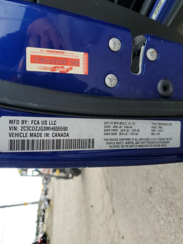 2021 Dodge Challenger Gt VIN: 2C3CDZJG0MH655590 Lot: 81631715