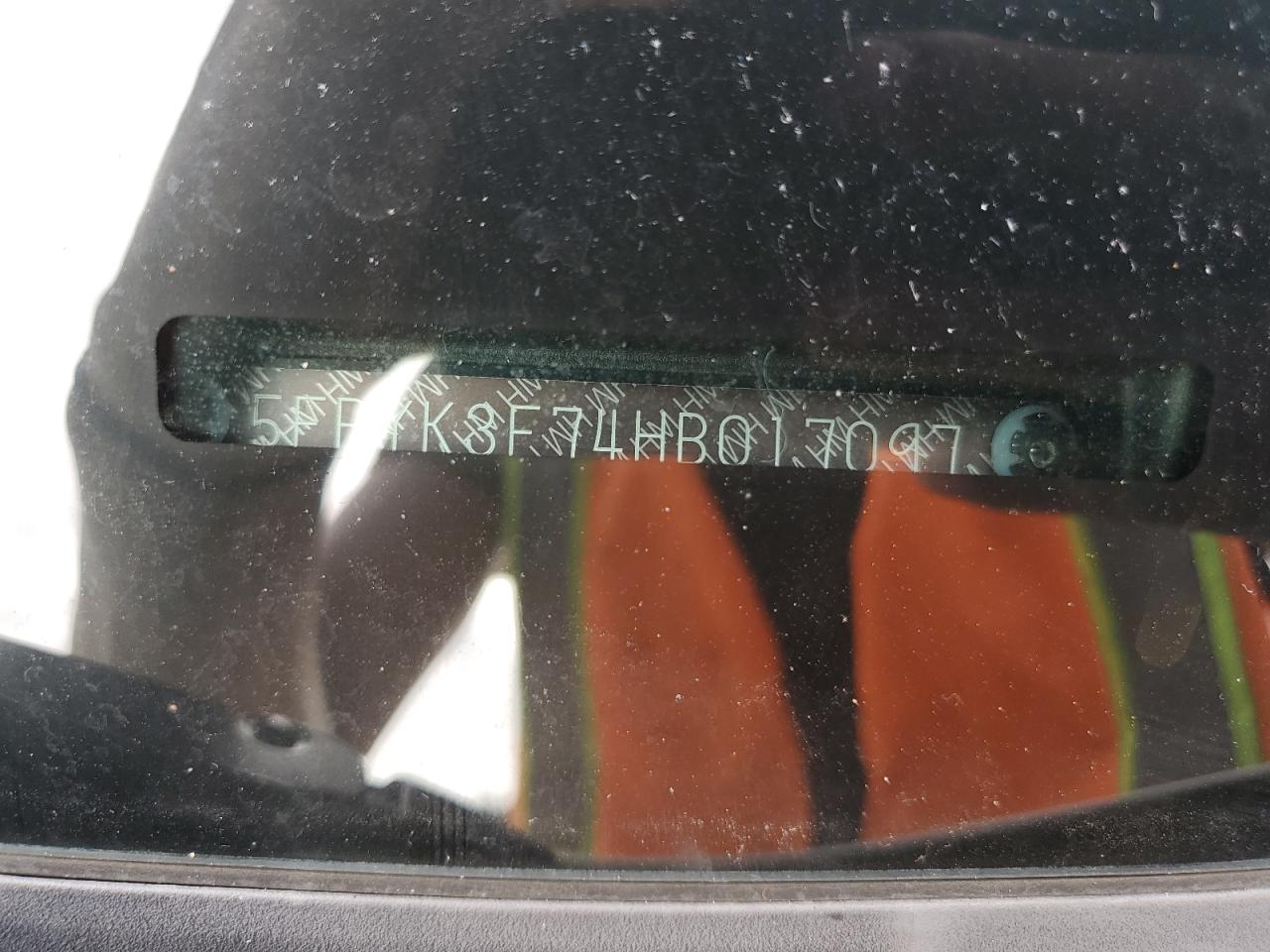 2017 Honda Ridgeline Rtl VIN: 5FPYK3F74HB017097 Lot: 80427495