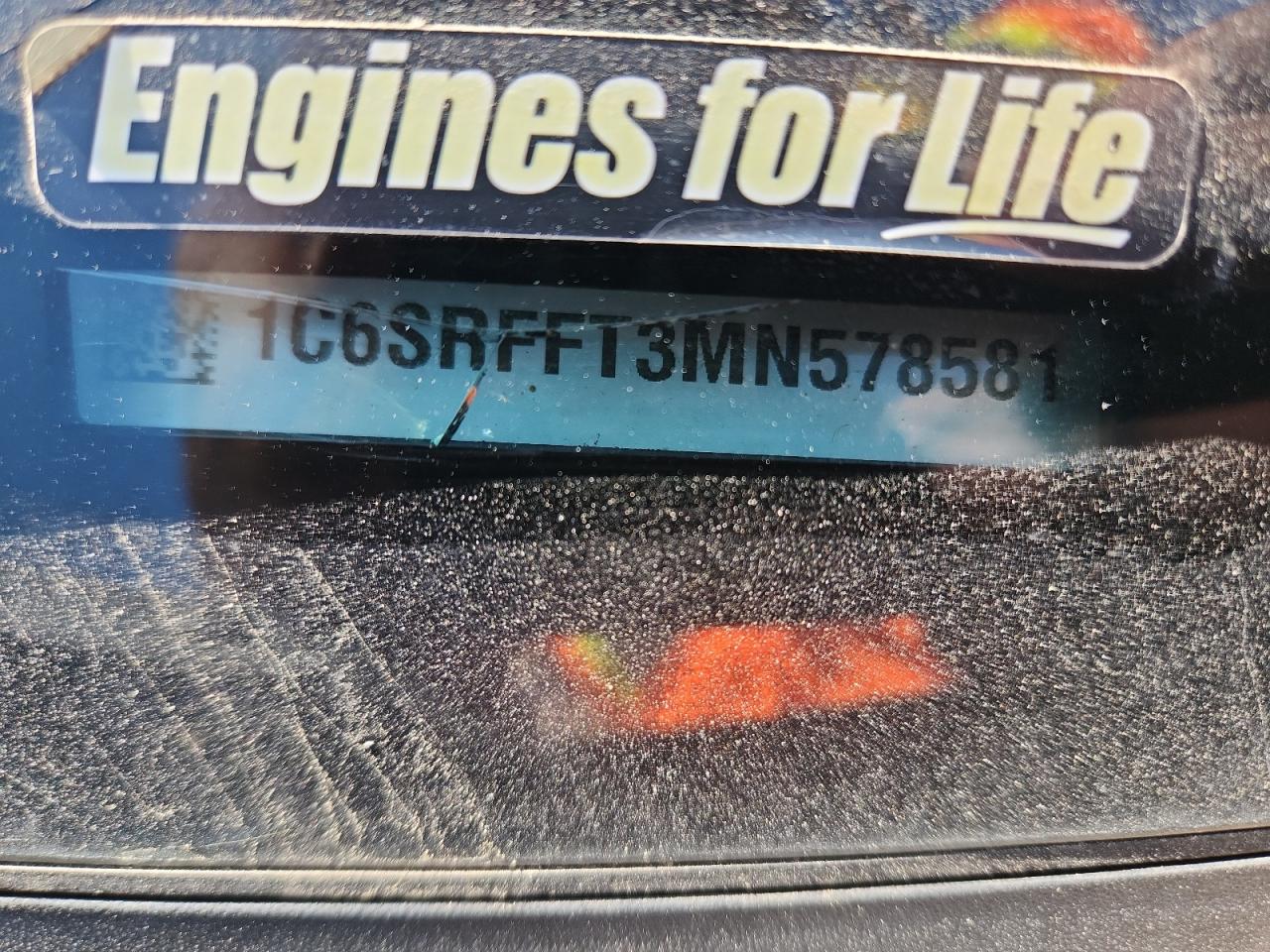 2021 Ram 1500 Big Horn/Lone Star VIN: 1C6SRFFT3MN578581 Lot: 80299295