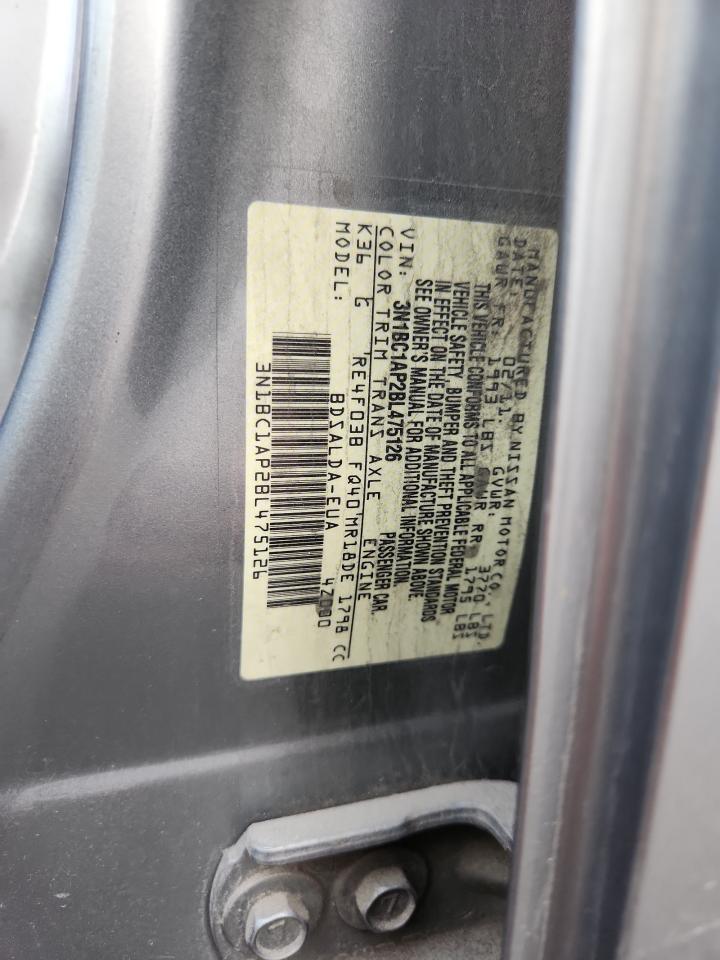 2011 Nissan Versa S VIN: 3N1BC1AP2BL475126 Lot: 81726595