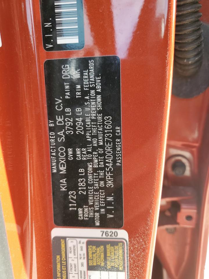 2024 Kia Forte Gt Line VIN: 3KPF54AD0RE731603 Lot: 80153175